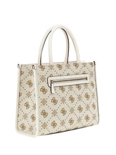 GUESS 1 USCITA Guess Borsa a Mano Neda 2 Comp Tote Donna Bianco Bianco